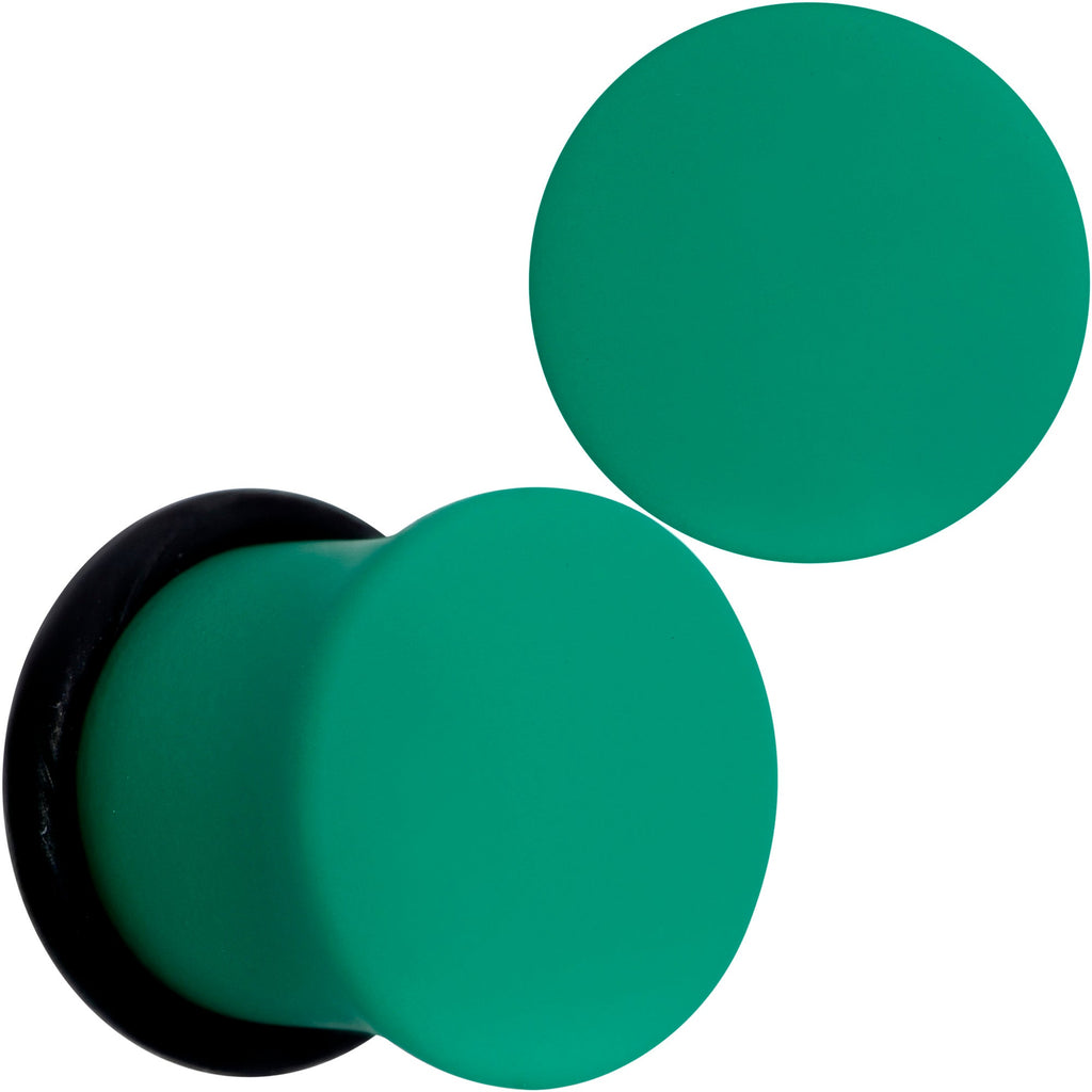 BodyCandy Glorious Green Matte Acrylic Single Flare Plug Set — fabric or material detail