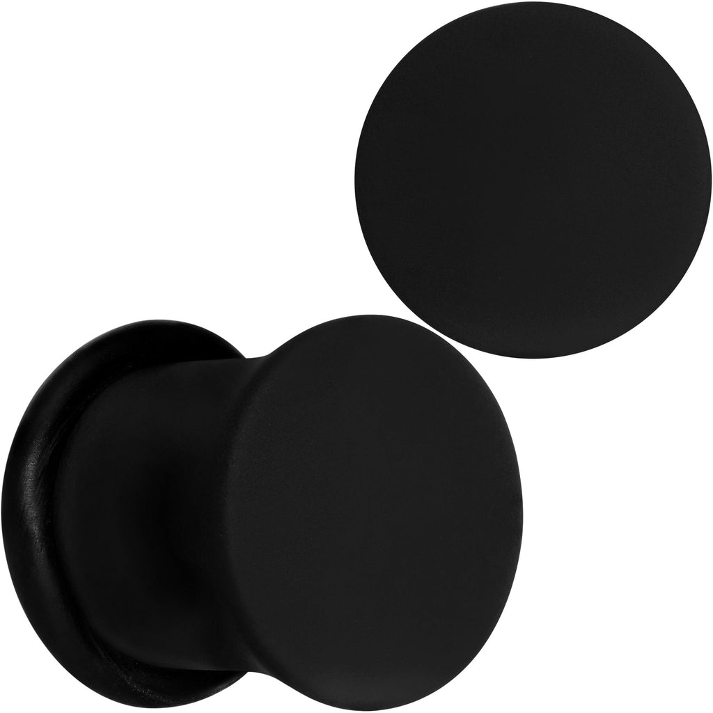 BodyCandy Beauteous Black Matte Acrylic Single Flare Plug Set — comparison shot