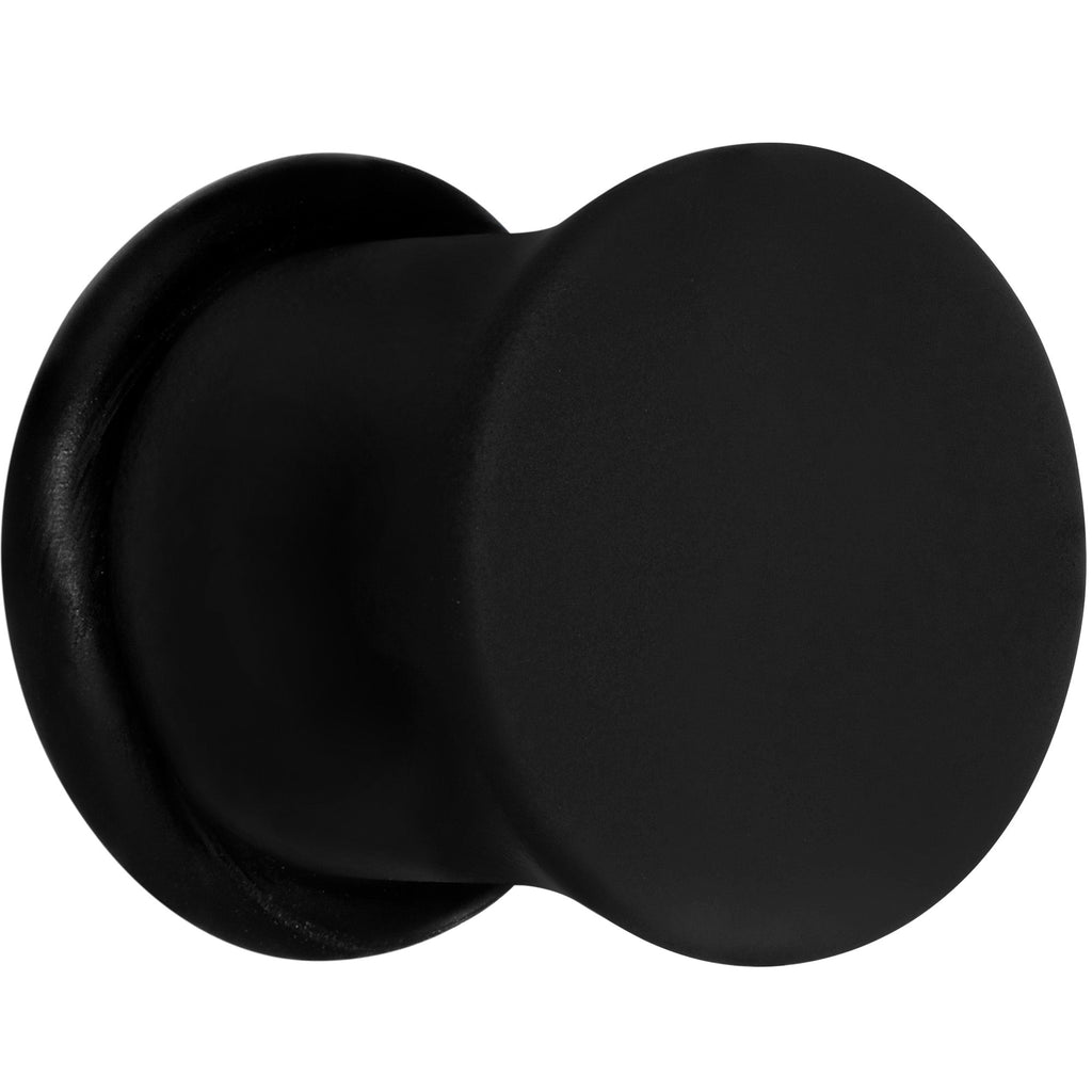 BodyCandy Beauteous Black Matte Acrylic Single Flare Plug Set — detail close-up