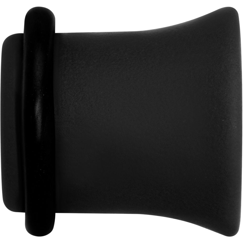 BodyCandy Beauteous Black Matte Acrylic Single Flare Plug Set — side view
