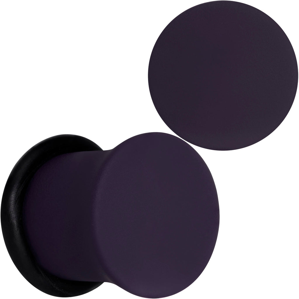 BodyCandy Perfectly Purple Matte Acrylic Single Flare Plug Set — comparison shot