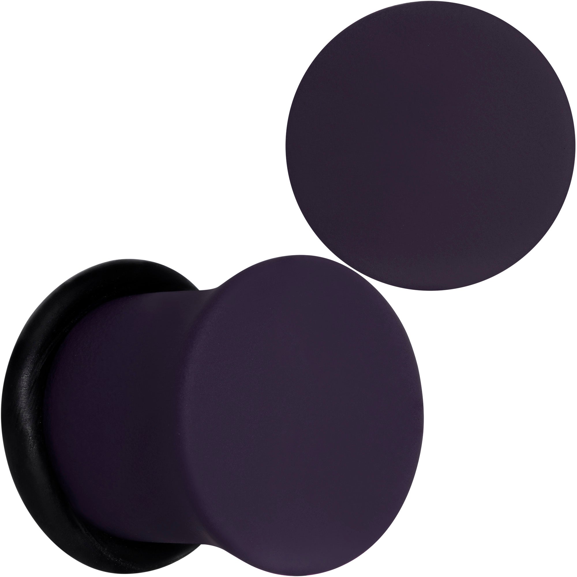 BodyCandy Perfectly Purple Matte Acrylic Single Flare Plug Set — comparison shot