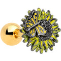 BodyCandy 16G 1/4 Gold Tone Sunflower Butterfly Cartilage Earring — main product shot