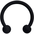 BodyCandy 16G 3/8 Beauteous Black Matte Horseshoe Circular Barbell — main product shot