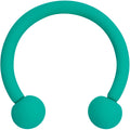 BodyCandy 16G 3/8 Totally Teal Matte Horseshoe Circular Barbell — main product shot