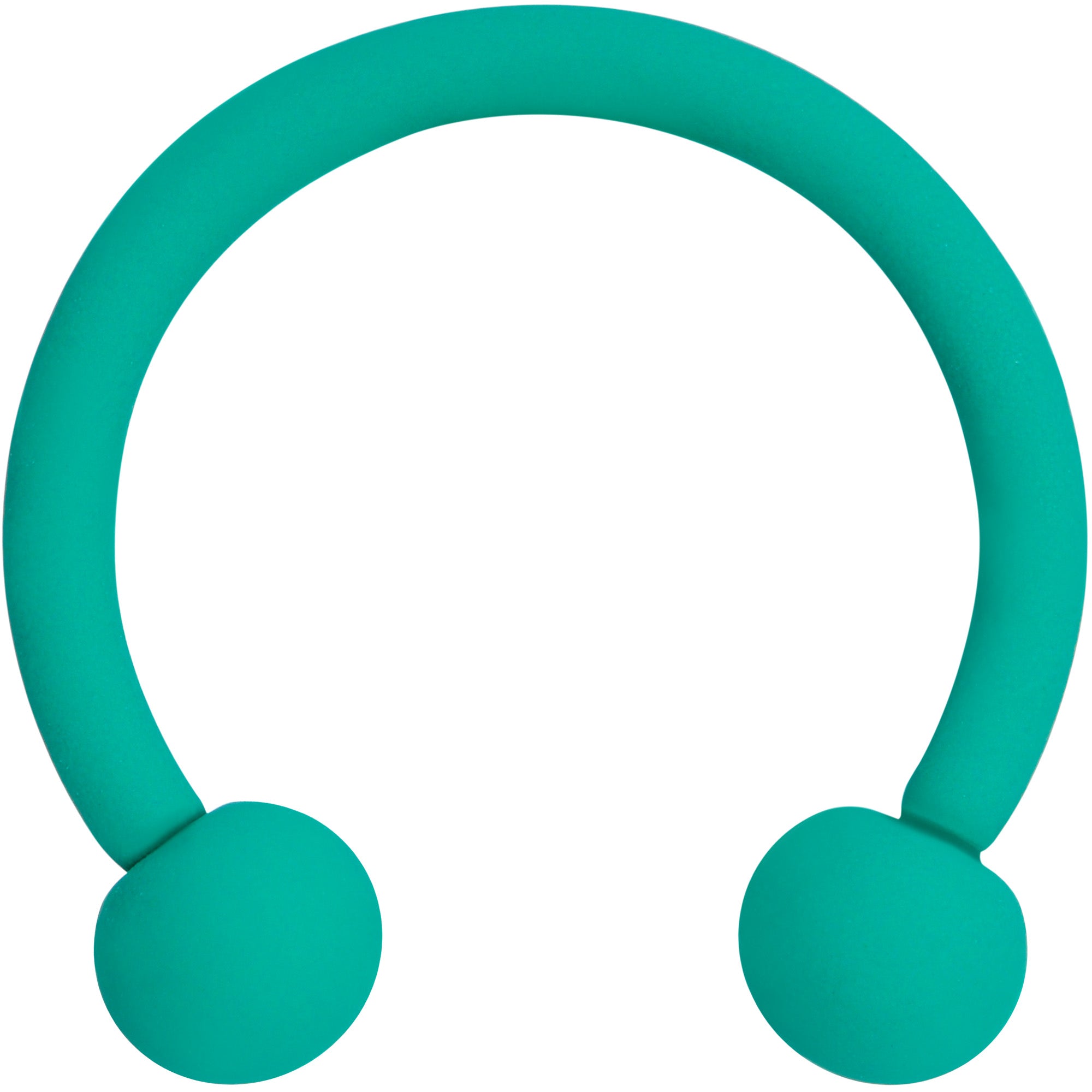 BodyCandy 16G 3/8 Totally Teal Matte Horseshoe Circular Barbell — main product shot