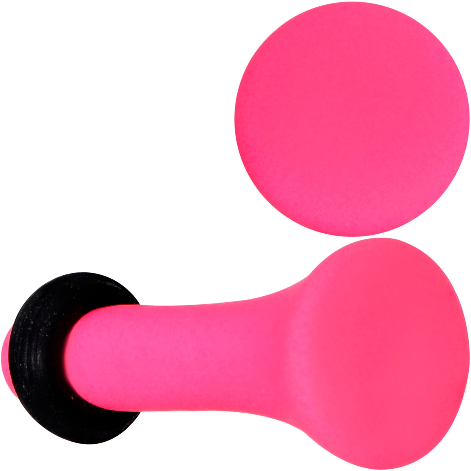 BodyCandy Hot Hot Pink Matte Single Flare Plug Set — back view