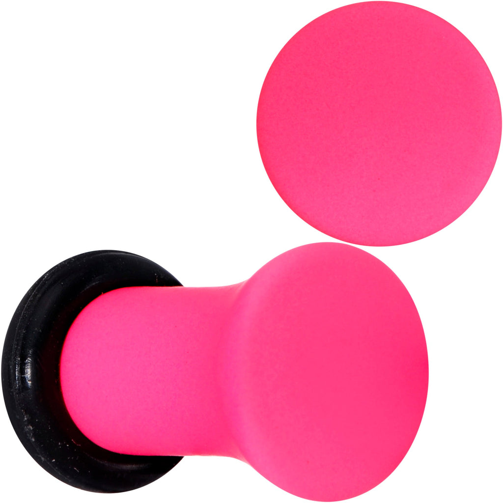 BodyCandy Hot Hot Pink Matte Single Flare Plug Set — size reference