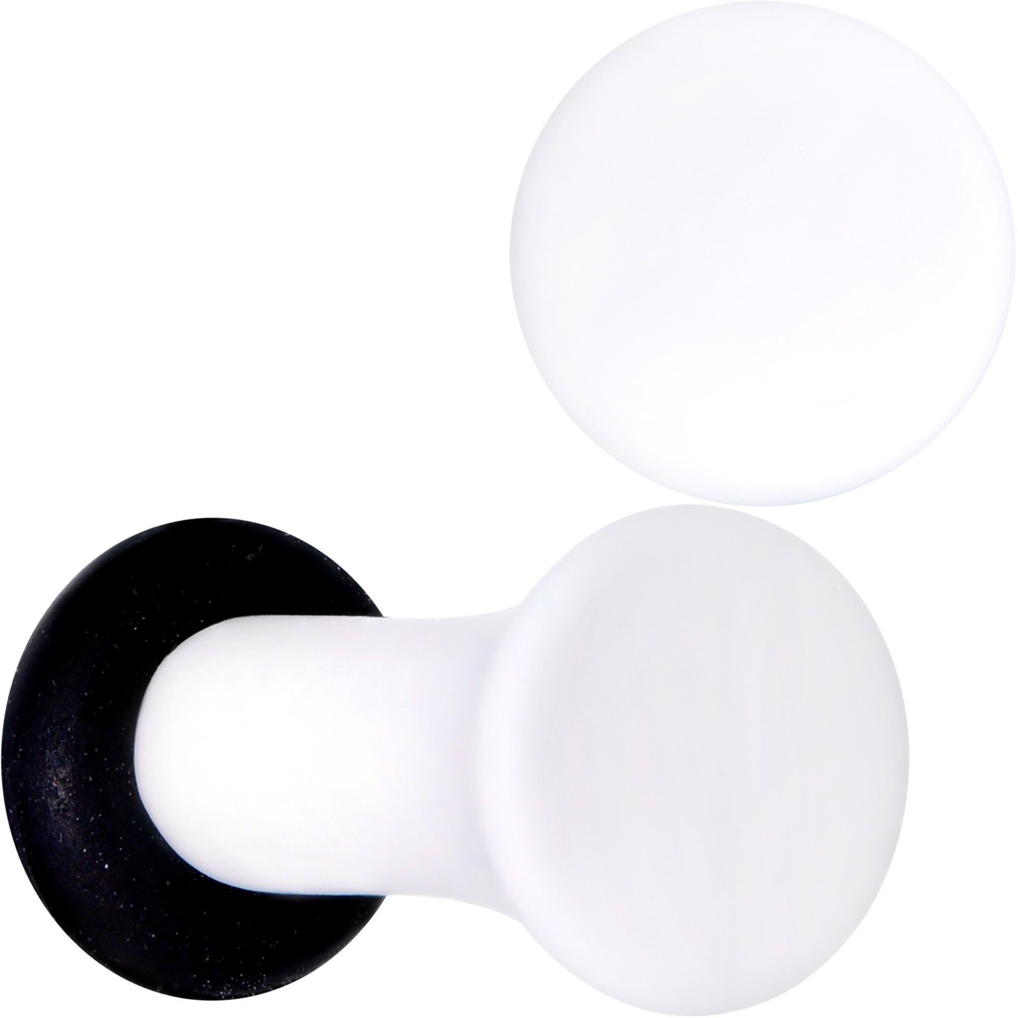 BodyCandy Wonderful White Matte Acrylic Single Flare Plug Set — alternative angle