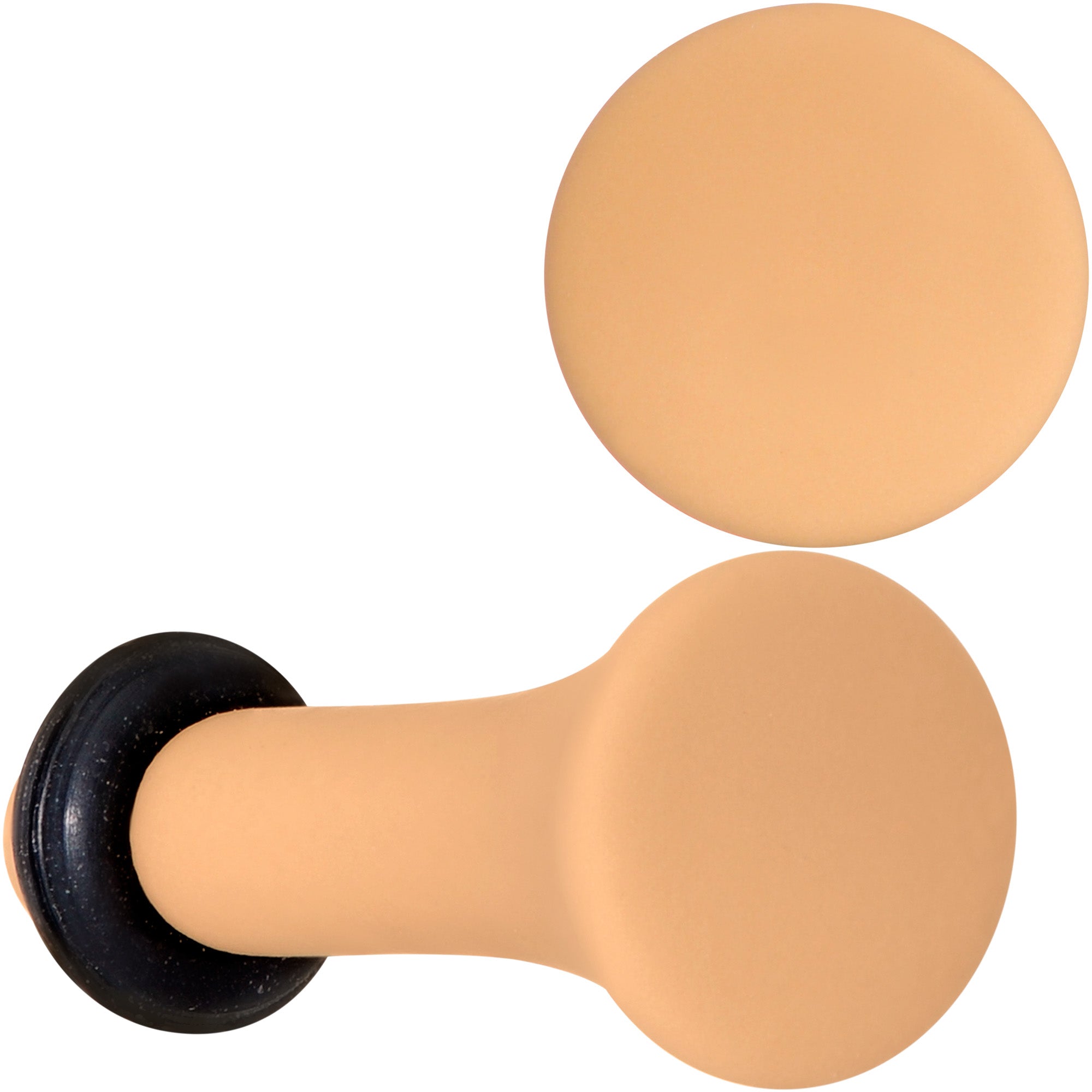 BodyCandy Terrific Tan Matte Acrylic Single Flare Plug Set — back view