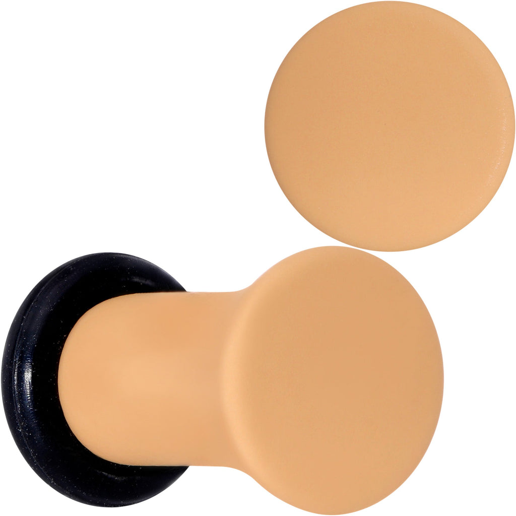 BodyCandy Terrific Tan Matte Acrylic Single Flare Plug Set — size reference