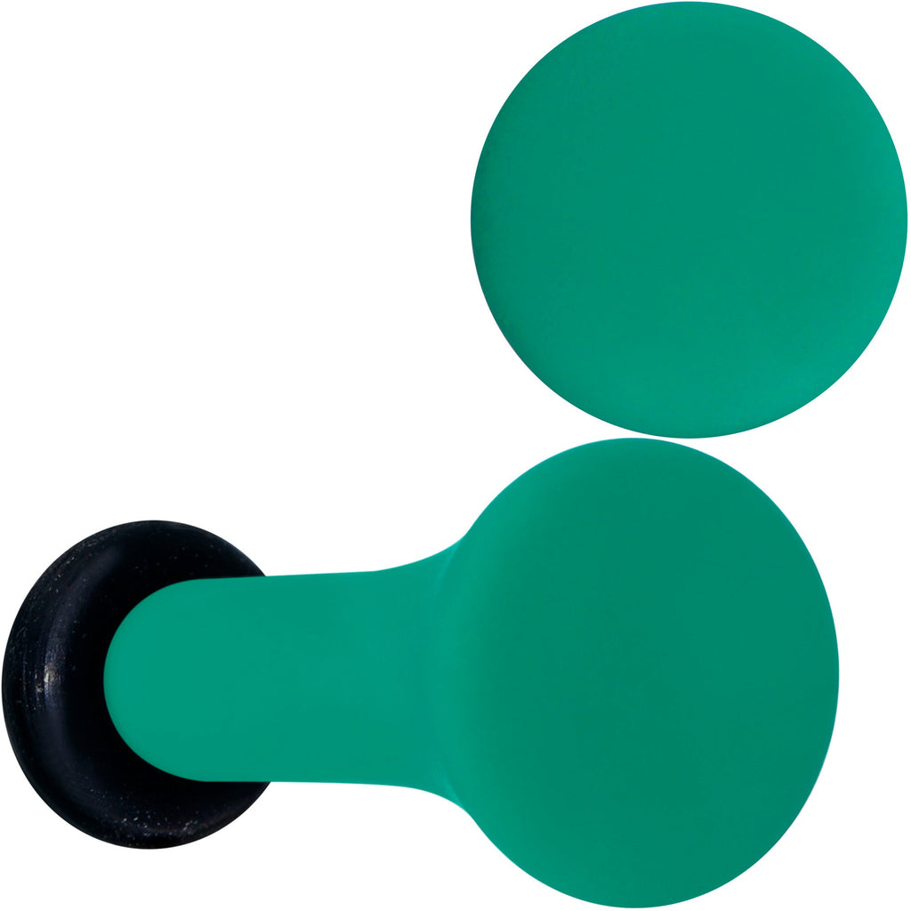 BodyCandy Glorious Green Matte Acrylic Single Flare Plug Set — back view