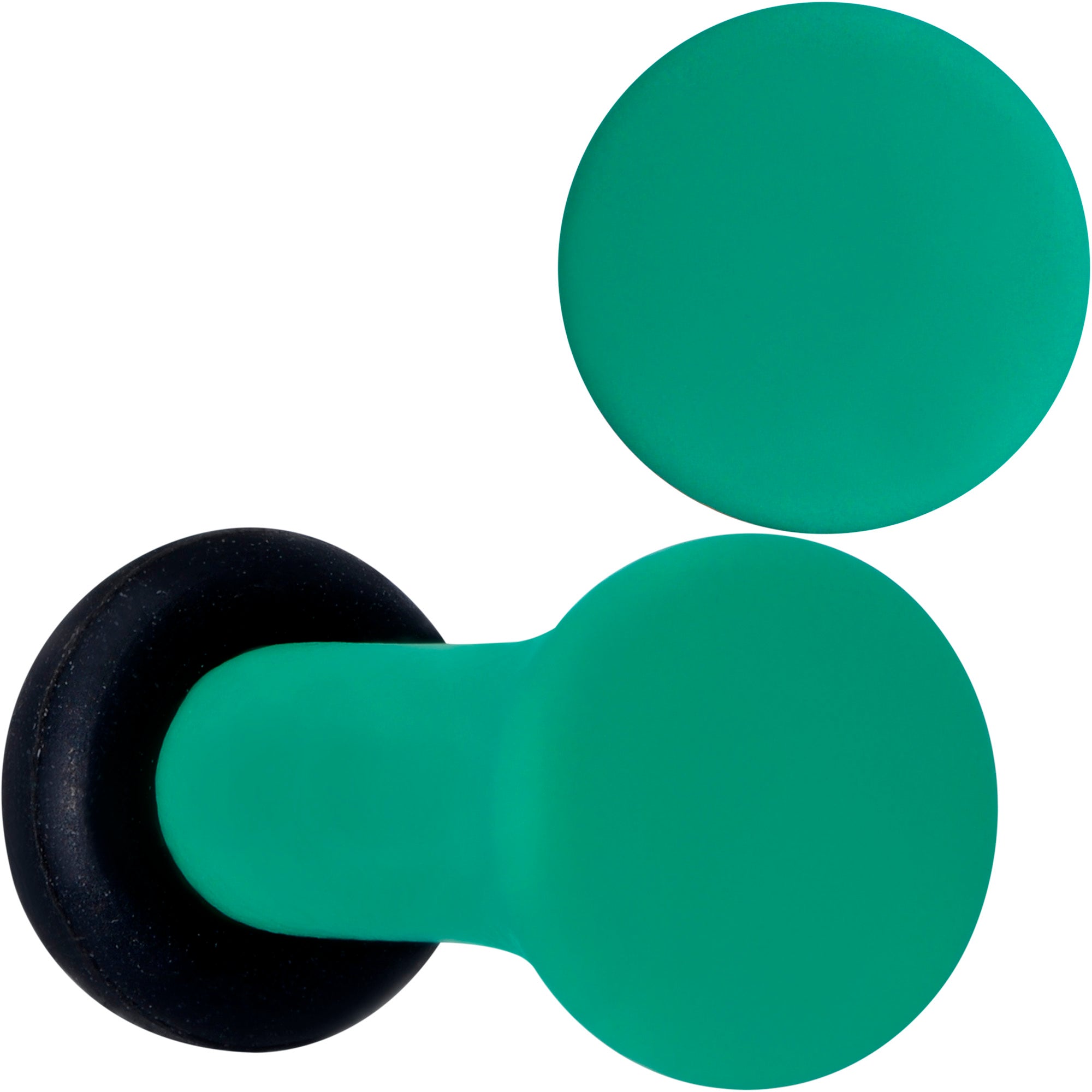 BodyCandy Glorious Green Matte Acrylic Single Flare Plug Set — alternative angle