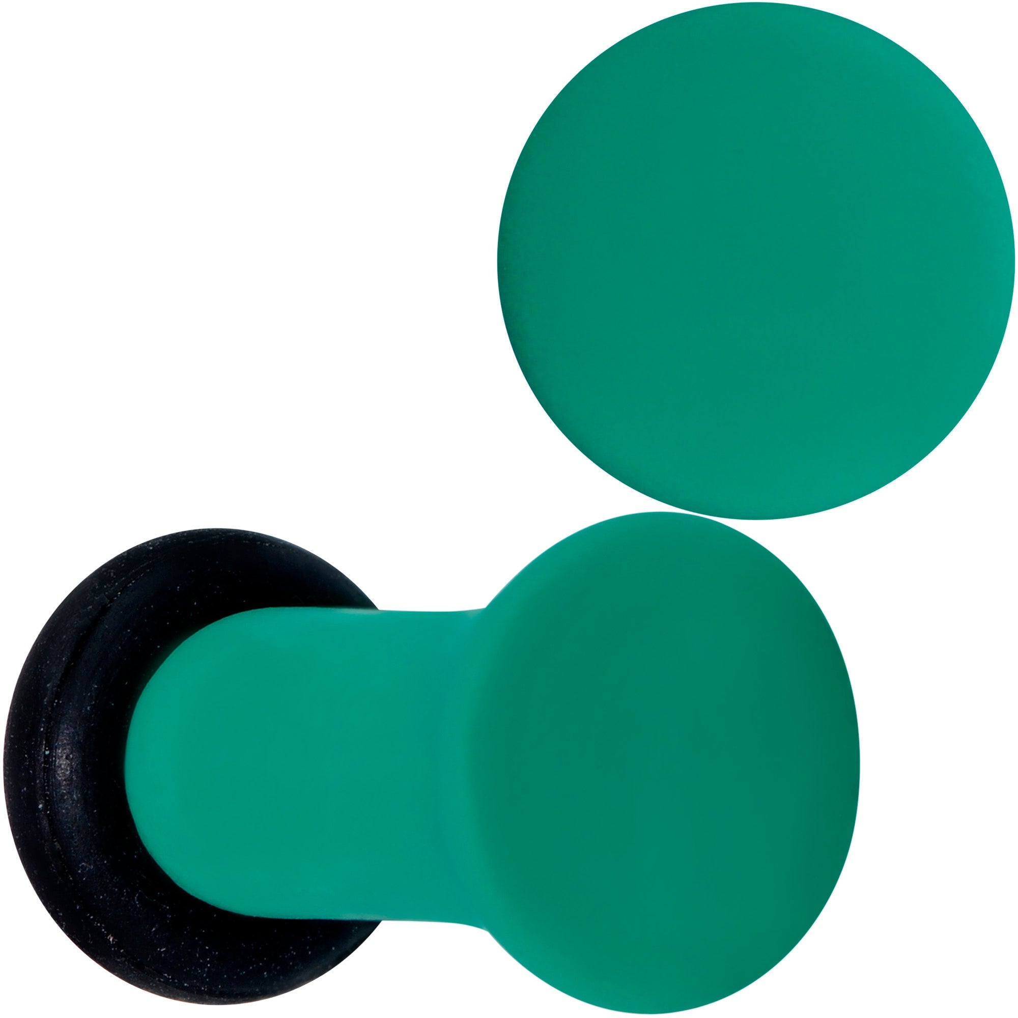 BodyCandy Glorious Green Matte Acrylic Single Flare Plug Set — in-use photo