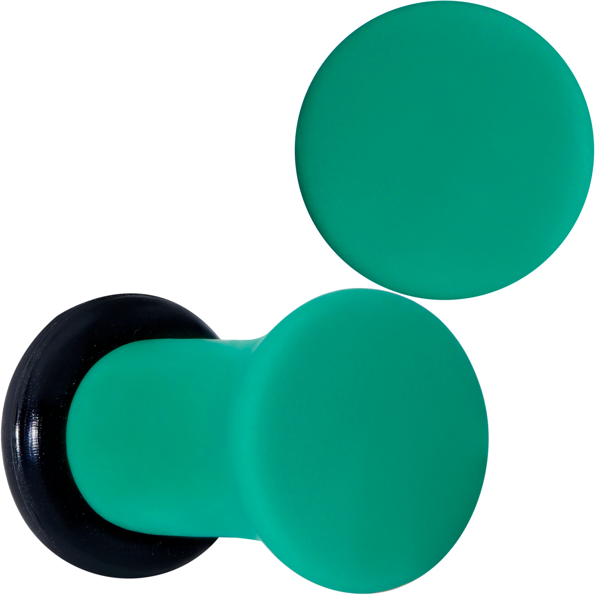 BodyCandy Glorious Green Matte Acrylic Single Flare Plug Set — size reference