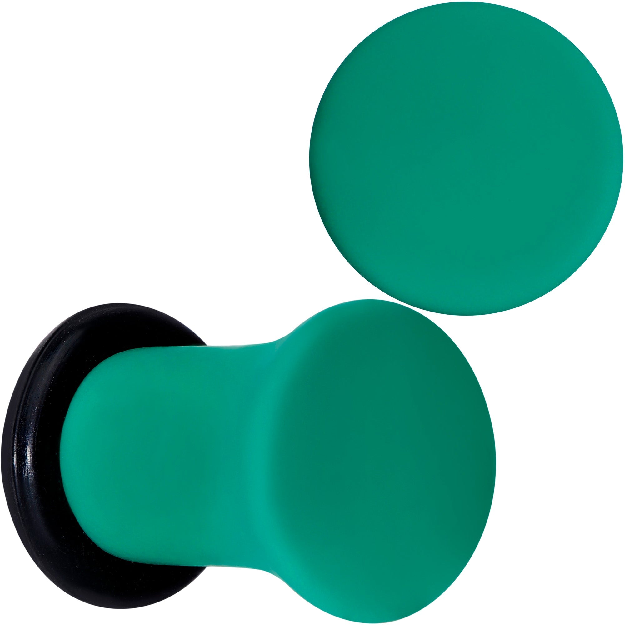 BodyCandy Glorious Green Matte Acrylic Single Flare Plug Set — color detail
