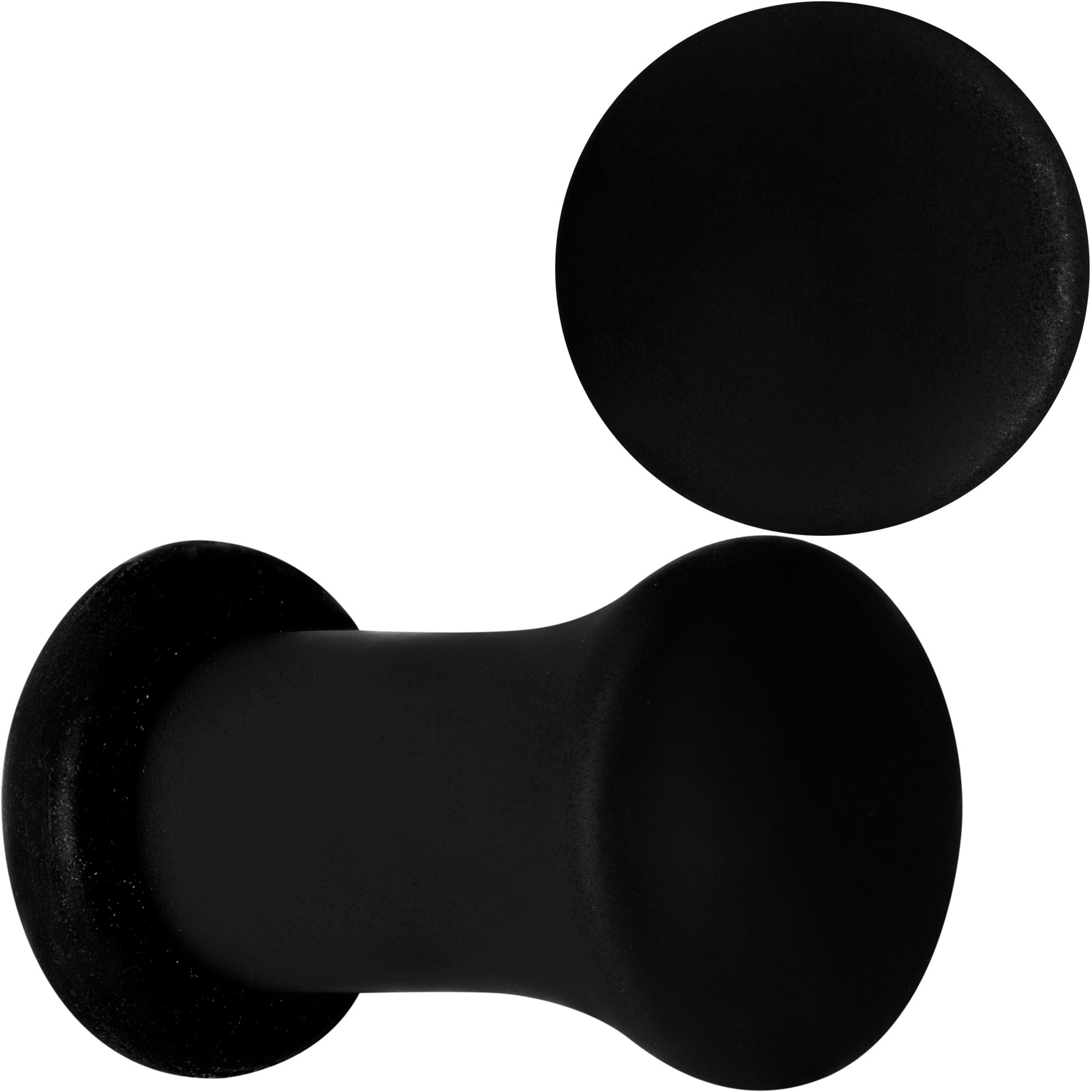 BodyCandy Beauteous Black Matte Acrylic Single Flare Plug Set — size reference