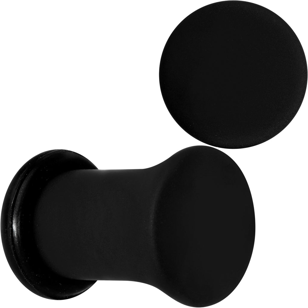 BodyCandy Beauteous Black Matte Acrylic Single Flare Plug Set — color detail