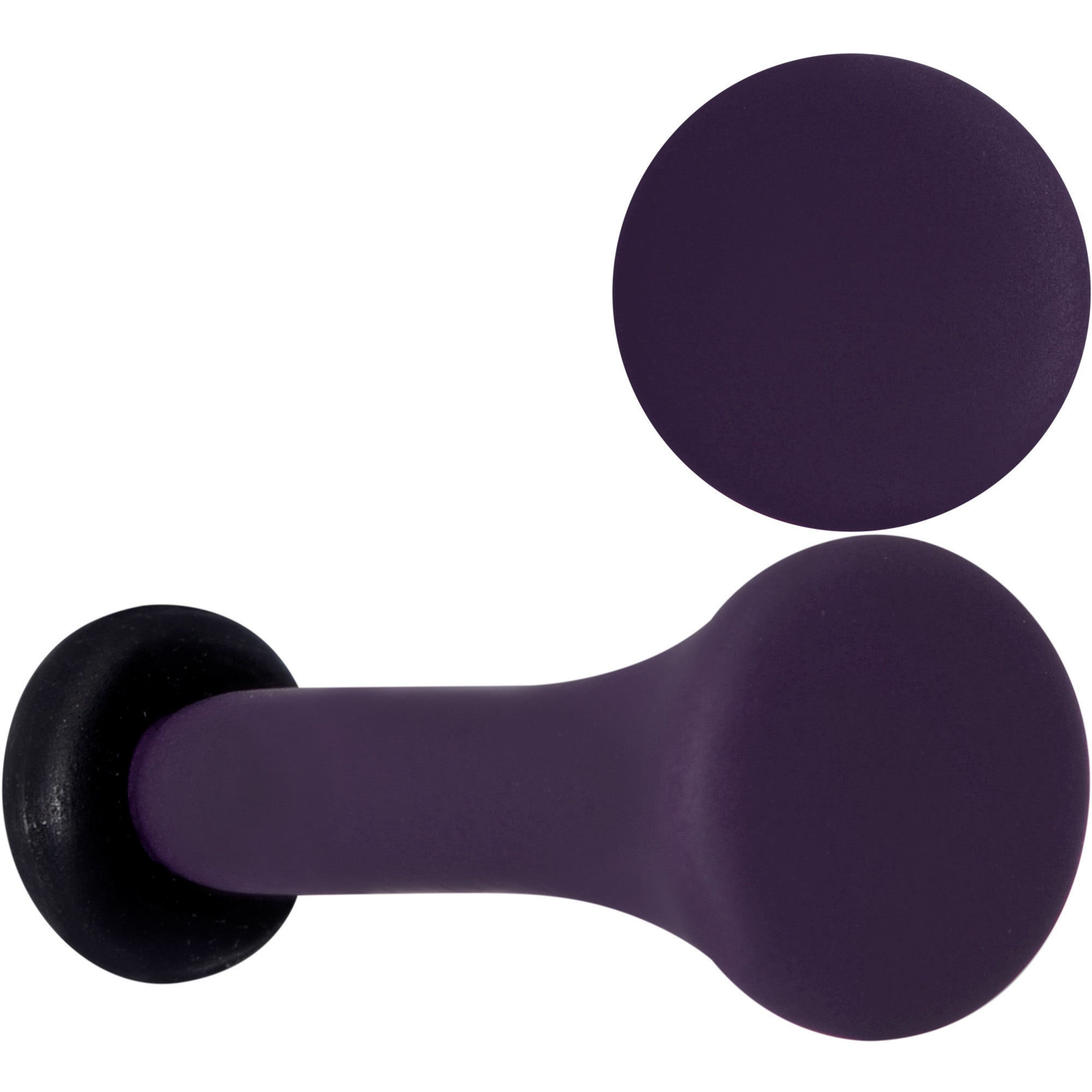 BodyCandy Perfectly Purple Matte Acrylic Single Flare Plug Set — main product shot
