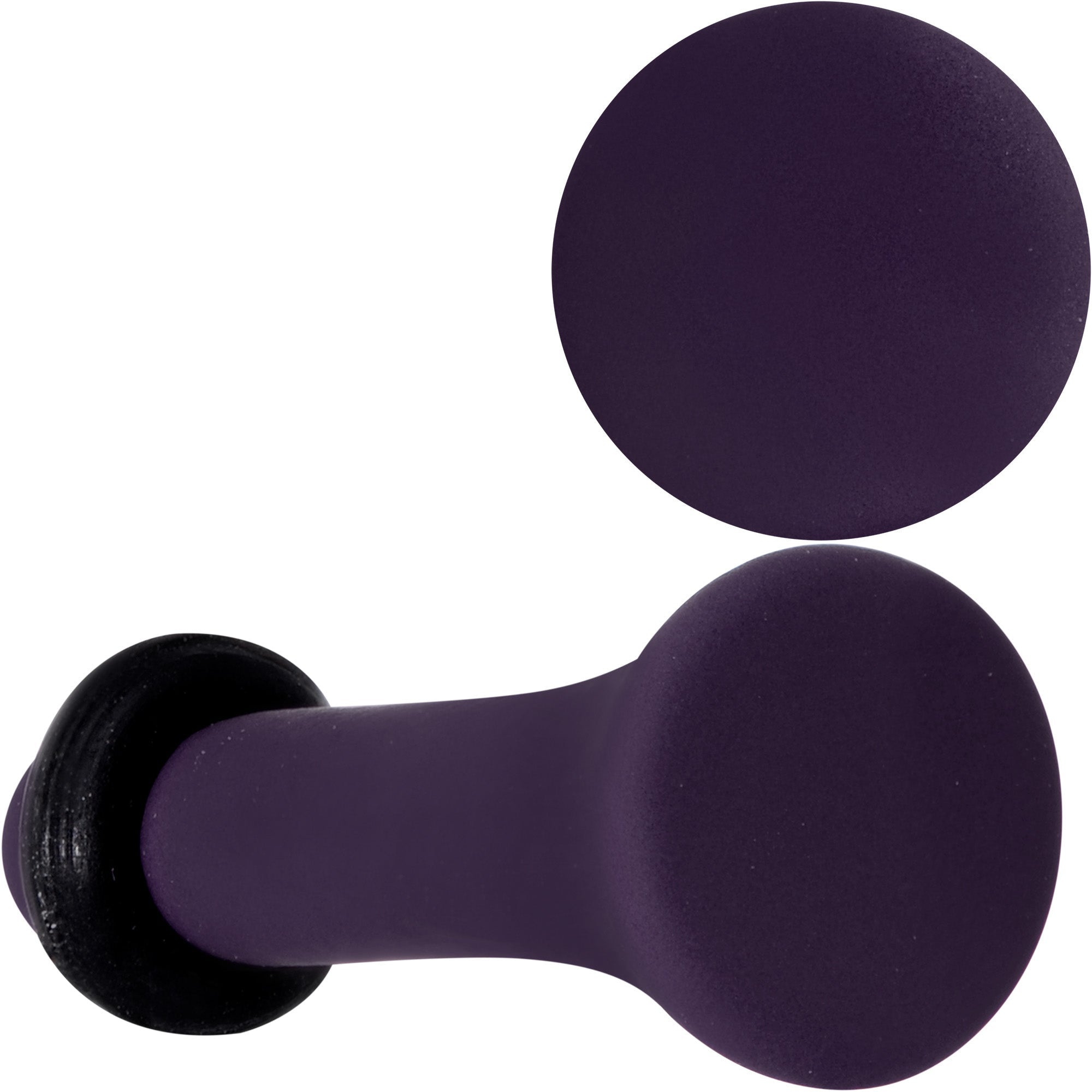 BodyCandy Perfectly Purple Matte Acrylic Single Flare Plug Set — back view