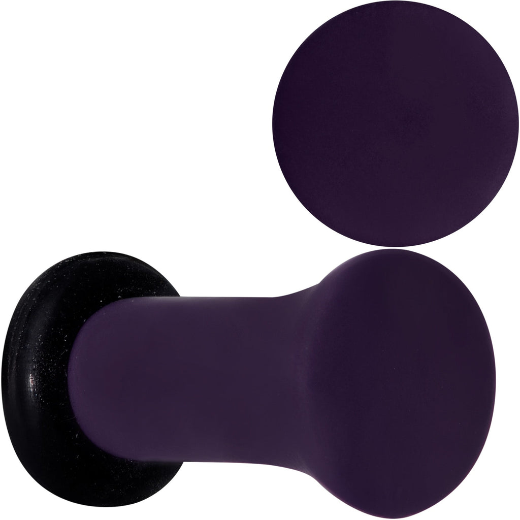 BodyCandy Perfectly Purple Matte Acrylic Single Flare Plug Set — in-use photo