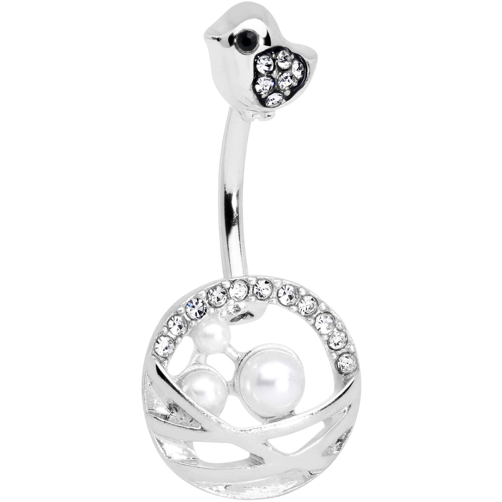 BodyCandy Clear Gem Chick Basket of Eggs Belly Ring — main product shot