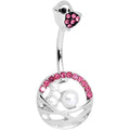 BodyCandy Pink Gem Chick Basket of Eggs Belly Ring — main product shot
