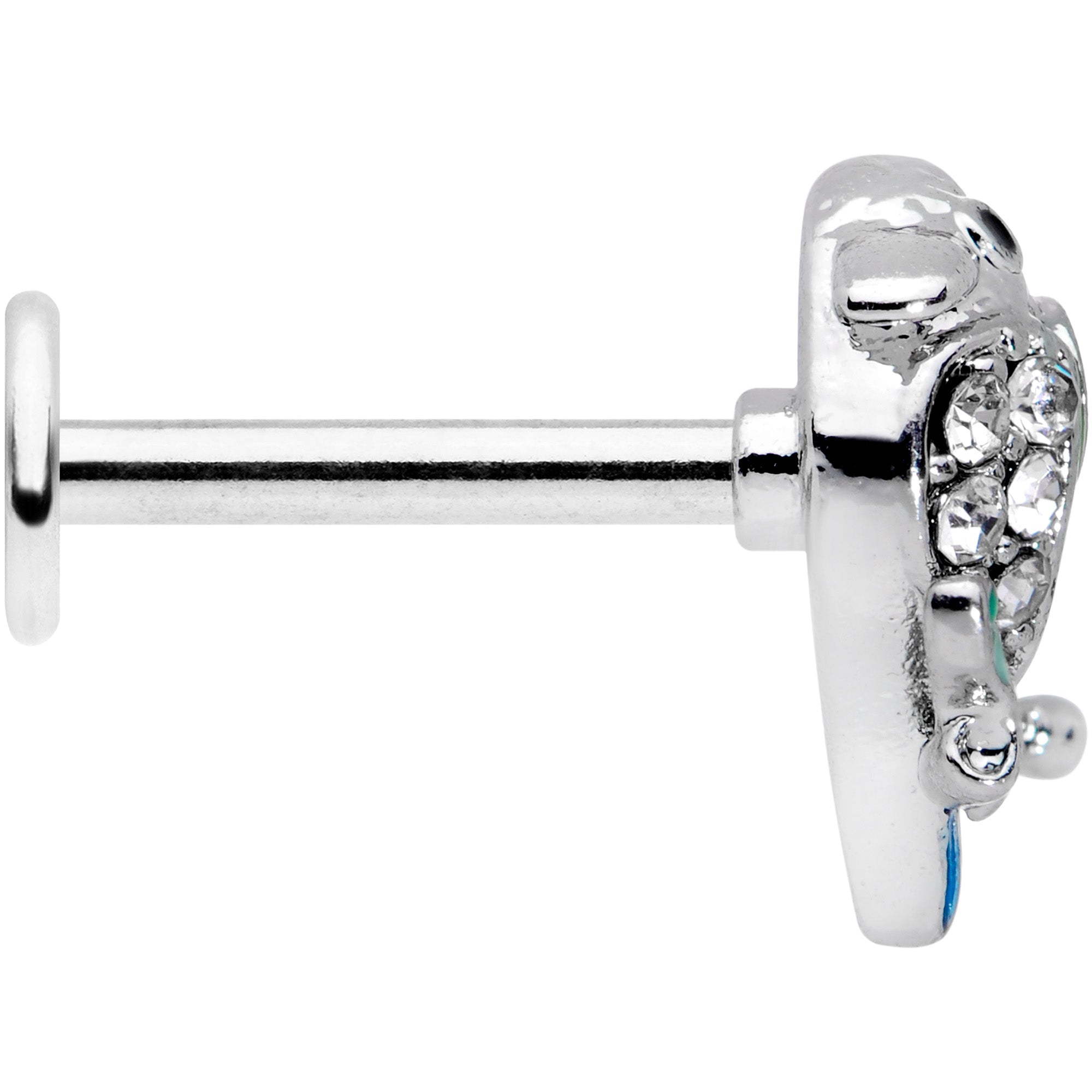 BodyCandy 16G 5/16 Clear Gem Tropical Parrot Bird Labret Monroe Tragus — lifestyle context