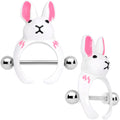 BodyCandy 14G 9/16 White Rabbit Easter Nipple Shield Set — main product shot