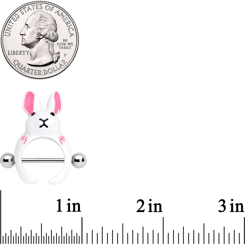 BodyCandy 14G 9/16 White Rabbit Easter Nipple Shield Set — lifestyle context