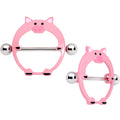 BodyCandy 14G 5/8 Pink Pig Nipple Shield Set — main product shot