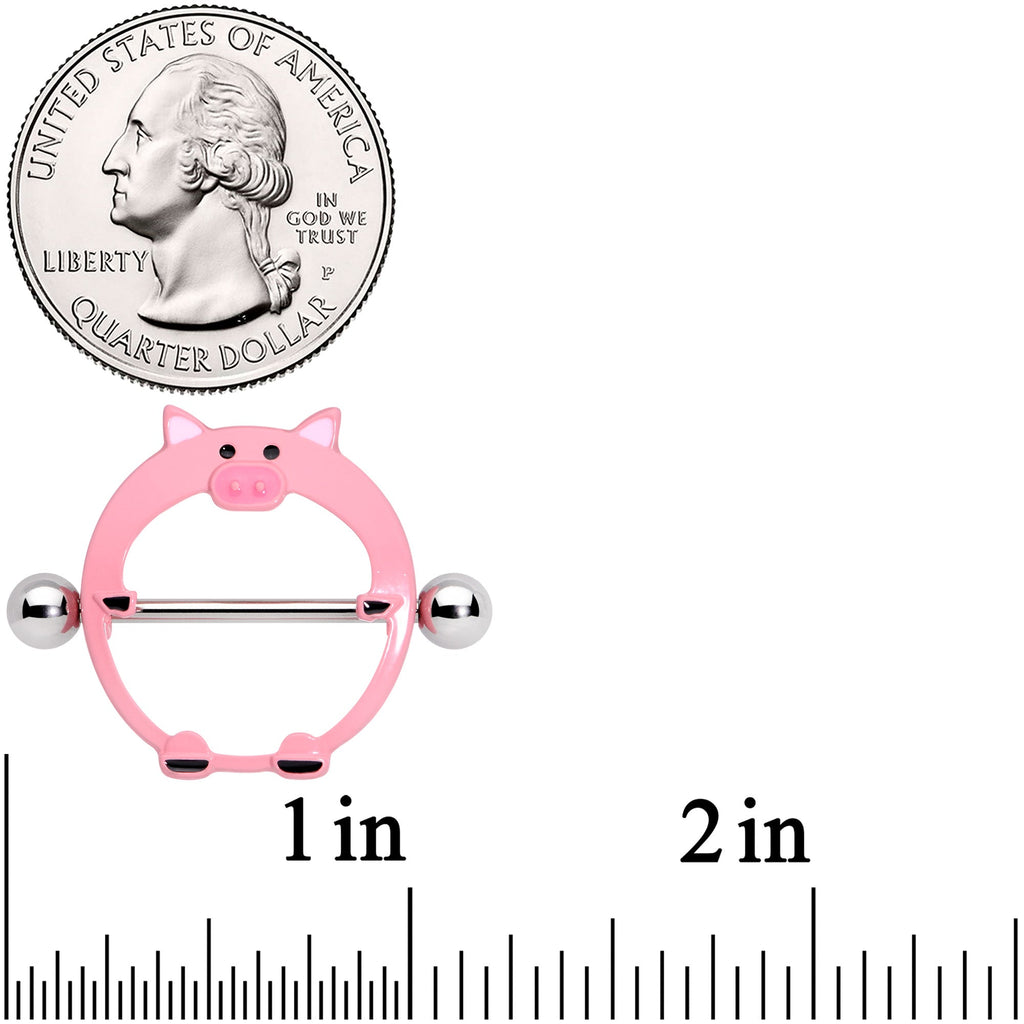 BodyCandy 14G 5/8 Pink Pig Nipple Shield Set — lifestyle context