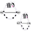BodyCandy 14G 5/8 Zany Zebra Nipple Shield Set — main product shot