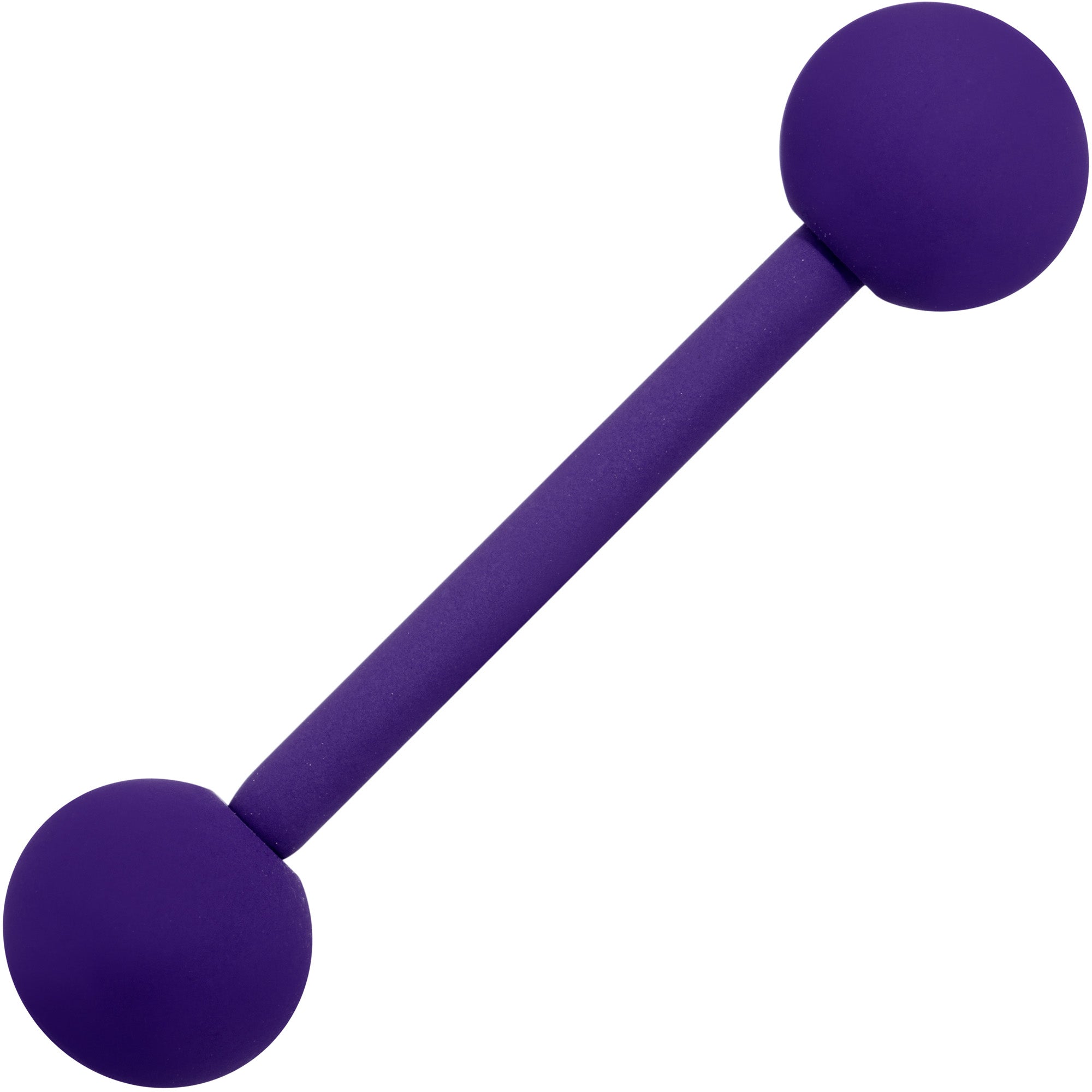 BodyCandy Perfectly Purple Matte Barbell Tongue Ring — main product shot