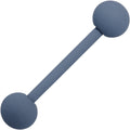 BodyCandy Gorgeous Grey Matte Barbell Tongue Ring 4mm Balls — main product shot
