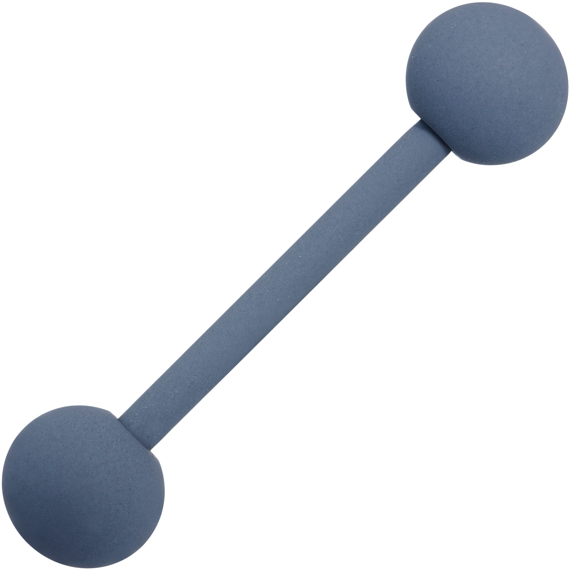 BodyCandy Gorgeous Grey Matte Barbell Tongue Ring 4mm Balls — main product shot