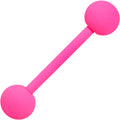 BodyCandy Hot Hot Pink Matte Barbell Tongue Ring — main product shot