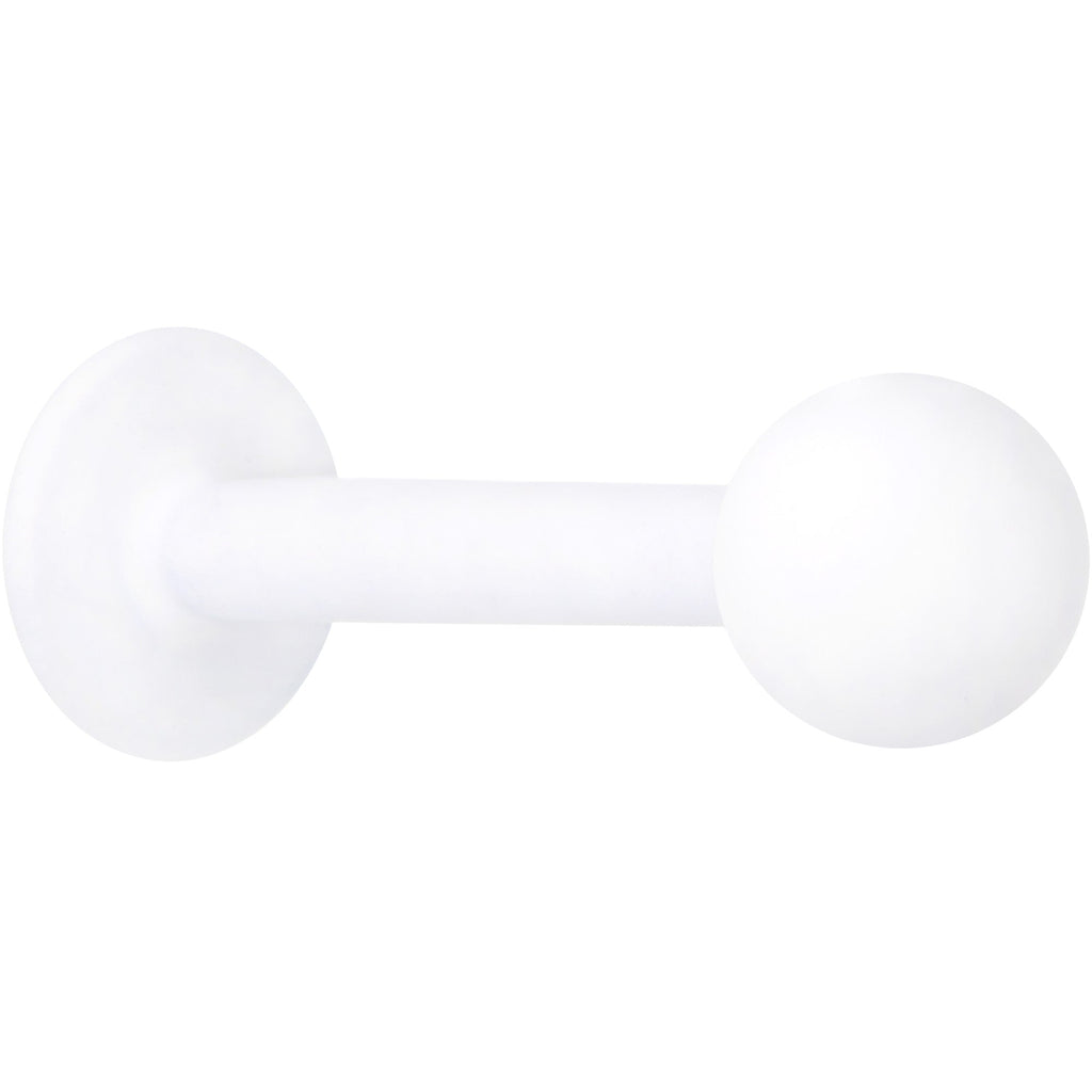 BodyCandy 16G 5/16 White Acrylic Matte Labret Monroe Tragus — main product shot