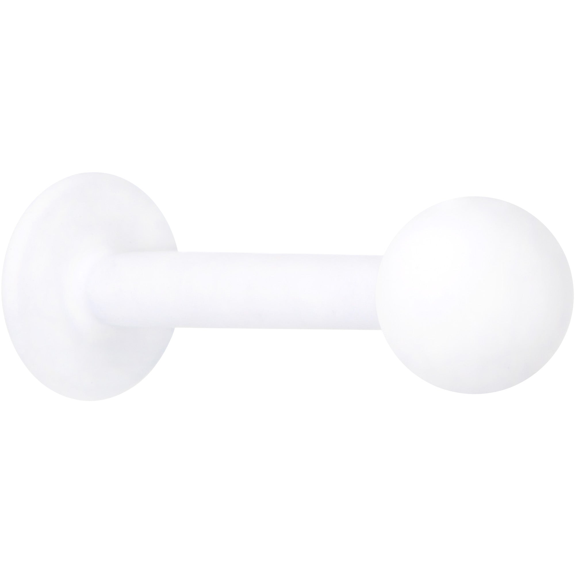 BodyCandy 16G 5/16 White Acrylic Matte Labret Monroe Tragus — main product shot
