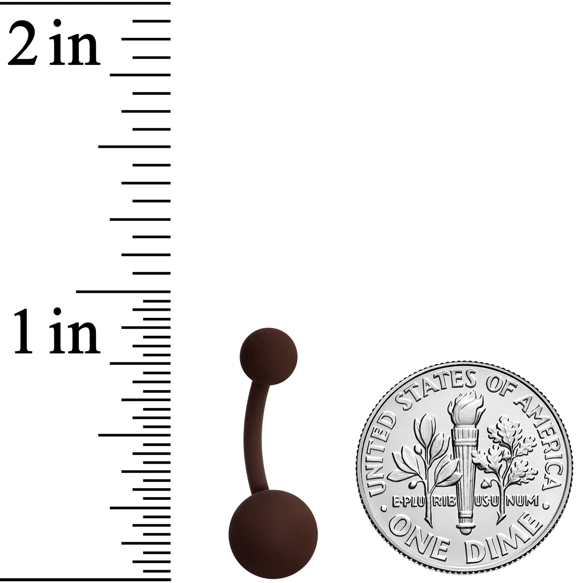 BodyCandy Beautifully Brown Matte Navel Ring — lifestyle context