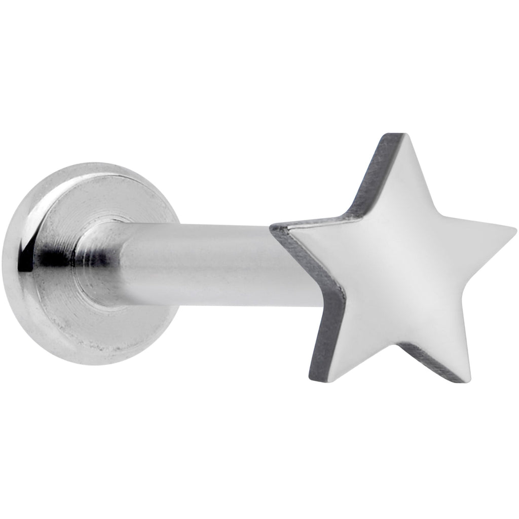 BodyCandy 16G 5/16 Star Grade 23 Titanium Internal Thread Labret Tragus — main product shot