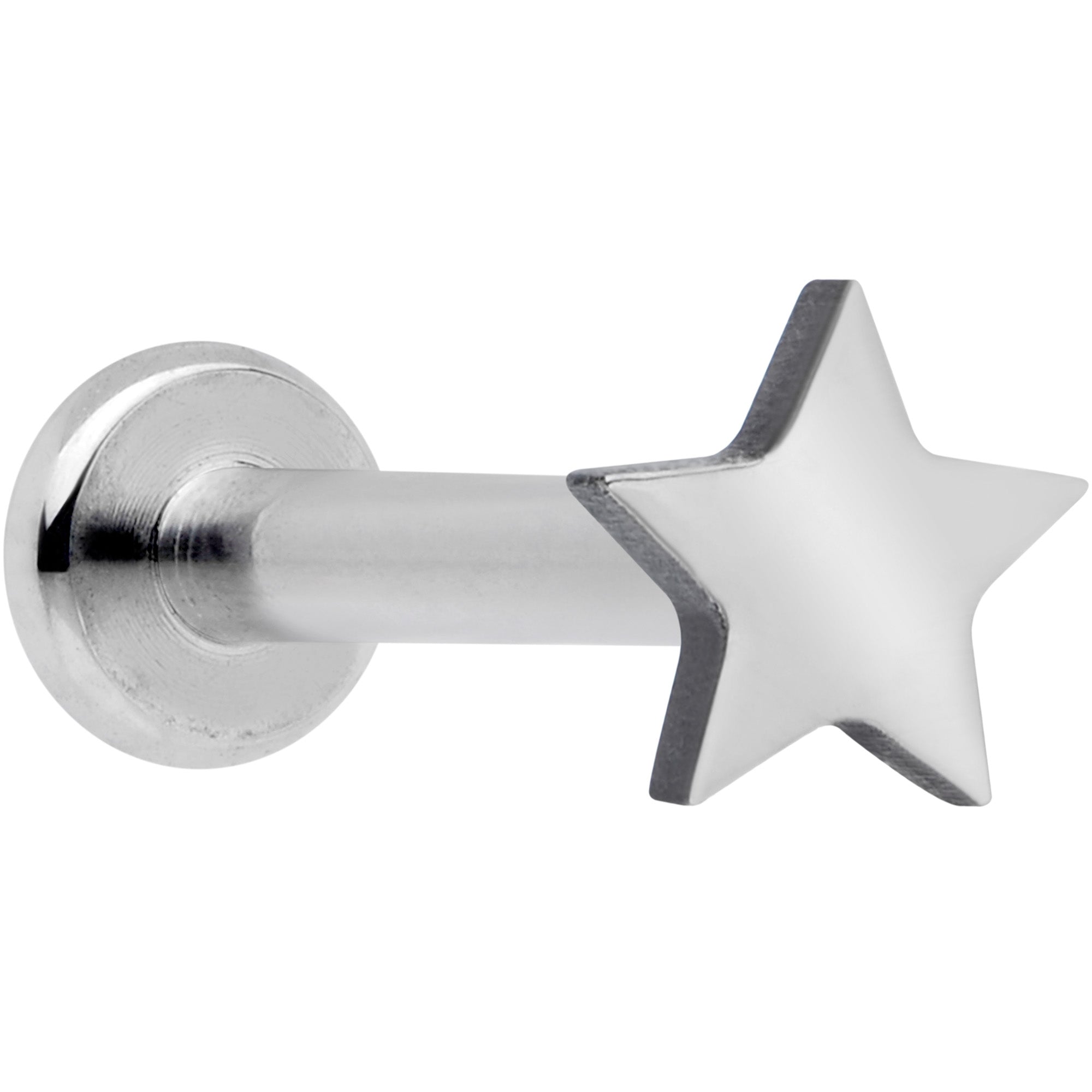 BodyCandy 16G 5/16 Star Grade 23 Titanium Internal Thread Labret Tragus — main product shot