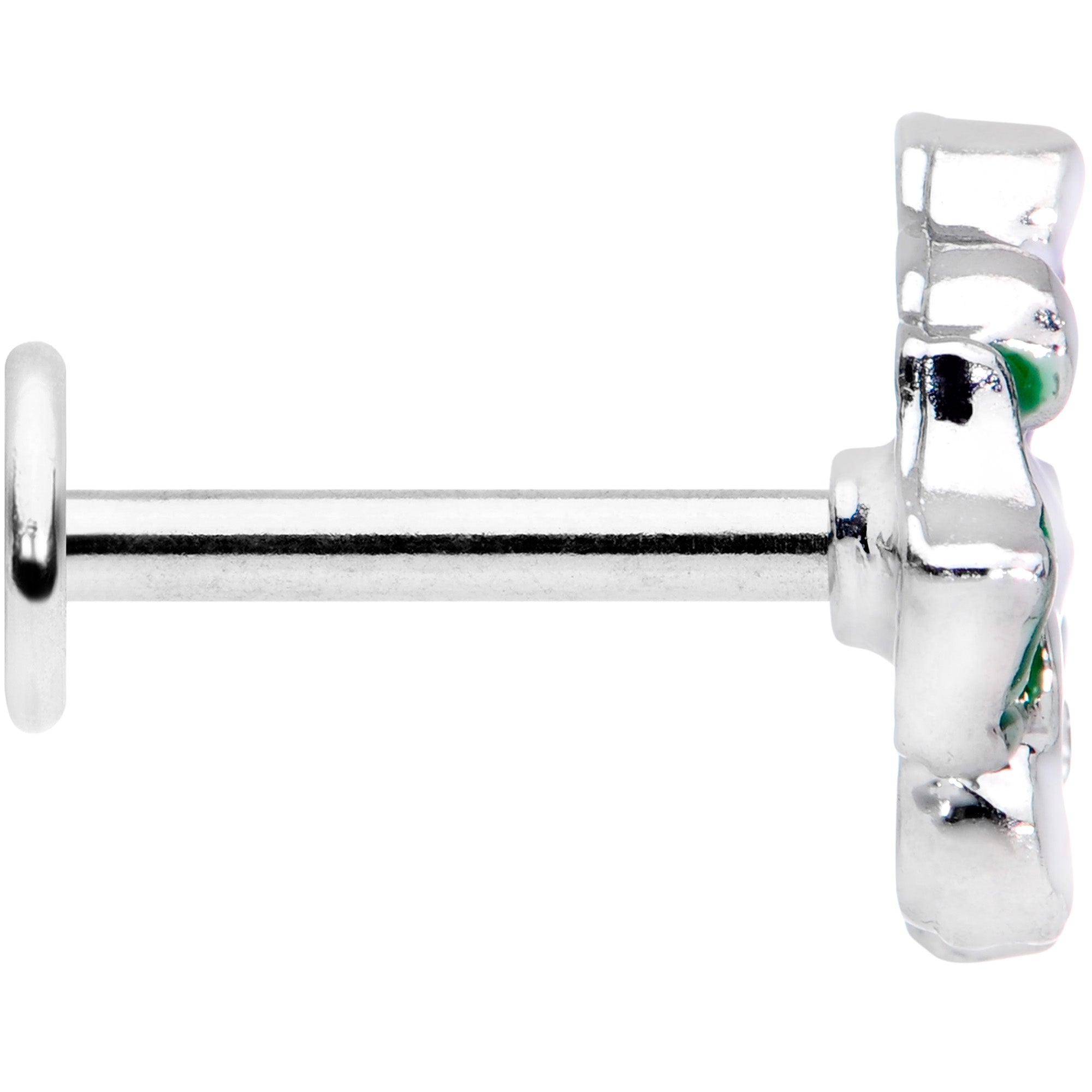 BodyCandy 16G 5/16 Clear Gem Fanciful Flowers Labret Monroe Tragus — lifestyle context