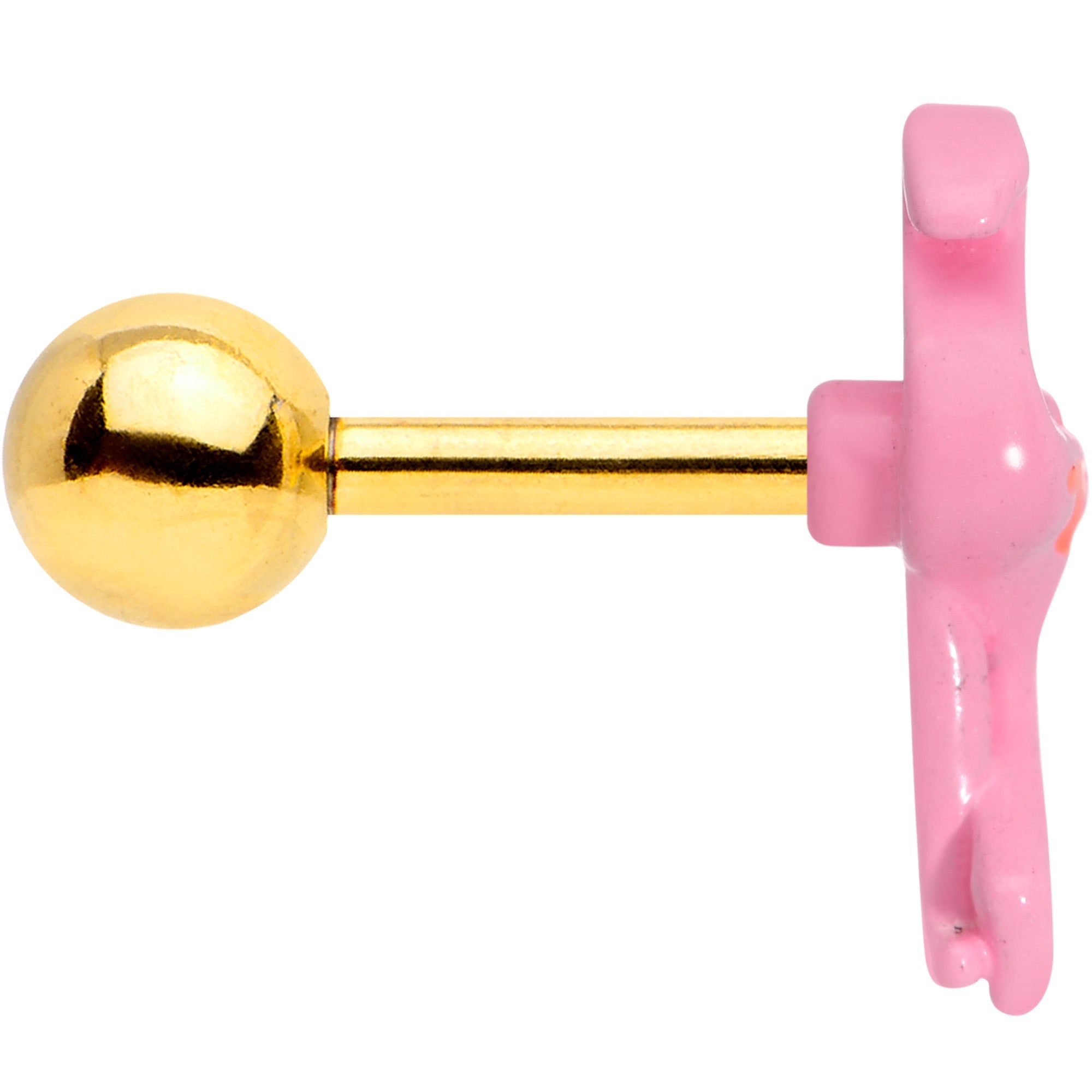 BodyCandy 16G 1/4 Gold Tone Flamingo Cartilage Tragus — lifestyle context