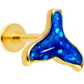 BodyCandy 16G 5/16 Gold Tone Iridescent Mermaid Tail Labret Monroe Tragus — main product shot