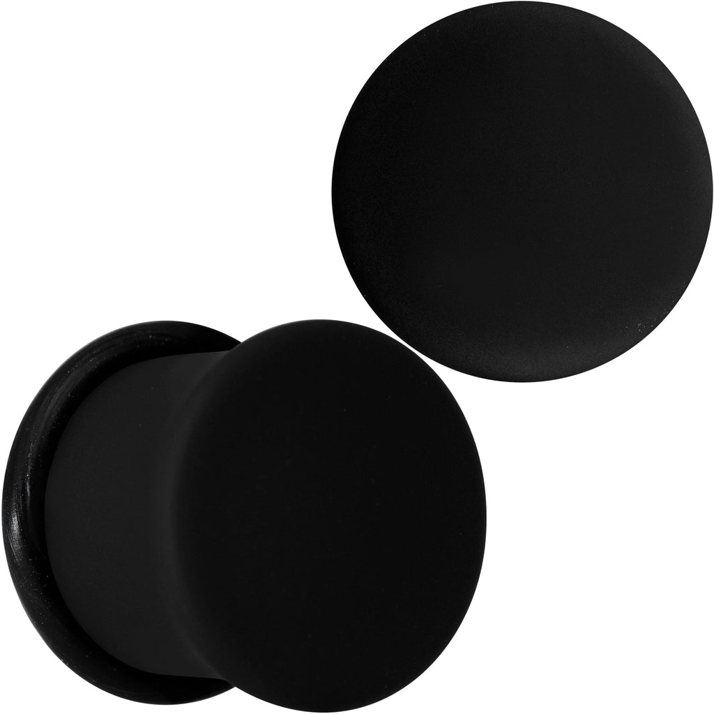 BodyCandy Beauteous Black Matte Acrylic Single Flare Plug Set — feature highlight