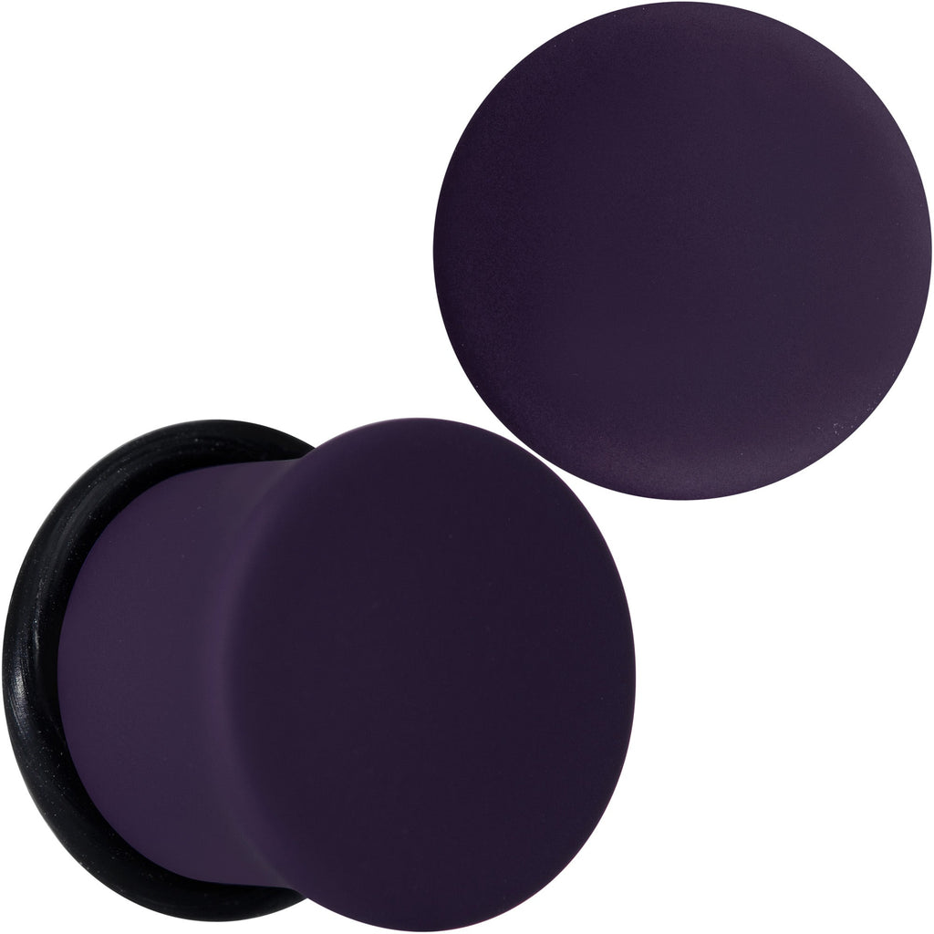 BodyCandy Perfectly Purple Matte Acrylic Single Flare Plug Set — feature highlight