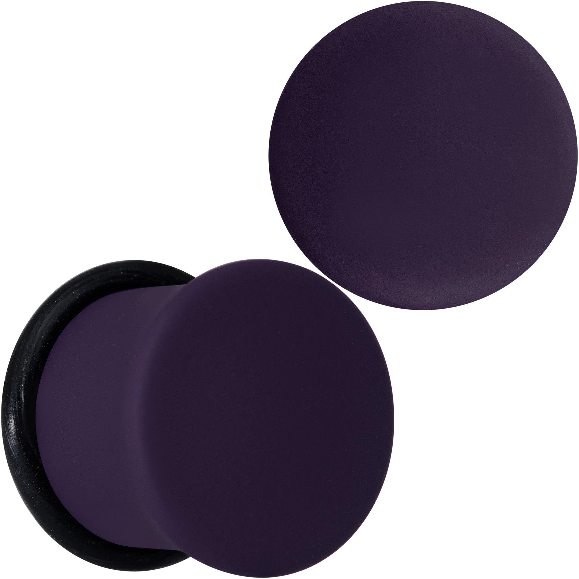 BodyCandy Perfectly Purple Matte Acrylic Single Flare Plug Set — feature highlight