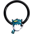 BodyCandy 16G 3/8 Black Creepy Tea Halloween Hinged Segment Ring — main product shot