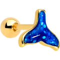 BodyCandy 16G 1/4 Gold Tone Iridescent Mermaid Tail Cartilage Tragus — main product shot